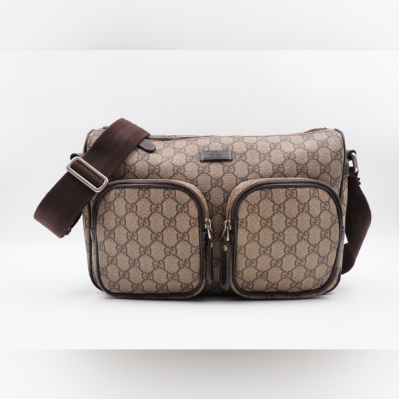 Gucci Handbags - CF10 💟 Gucci GG Supreme Double Pocket Crossbody bag